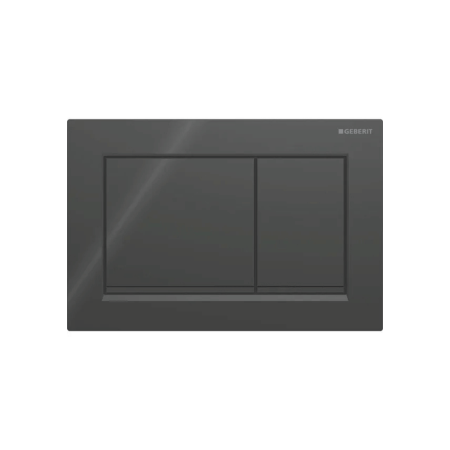 Клавіша змиву Geberit Omega20 (ex Omega30) для подвійного змиву, Square, 115.080.DW.1, чорна
