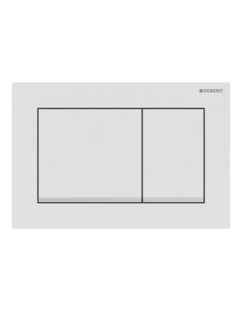Клавіша змиву Geberit Omega20 (ex Omega30) для подвійного змиву, Square, 115.080.JT.1, біла/хром