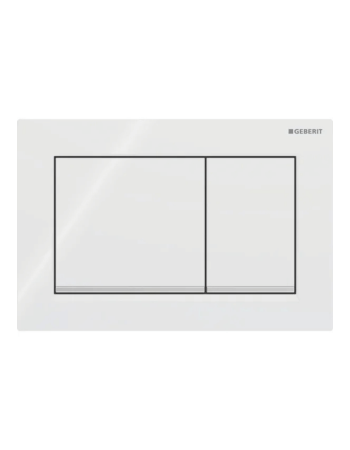 Клавіша змиву Geberit Omega20 (ex Omega30) для подвійного змиву, Square, 115.080.KJ.1, біла/хром