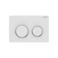 Клавіша змиву Geberit Omega20 для подвійного змиву, Round, 115.085.JT.1, біла/хром