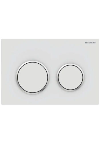 Клавіша змиву Geberit Omega20 для подвійного змиву, Round, 115.085.JT.1, біла/хром Клавіша змиву Geberit Omega20 для подвійного змиву, Round, 115.085.JT.1, біла/хром