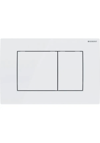 Клавіша змиву Geberit Delta20 (ex Delta30) для подвійного змиву, Square, 115.137.11.1, біла Клавіша змиву Geberit Delta20 (ex Delta30) для подвійного змиву, Square, 115.137.11.1, біла