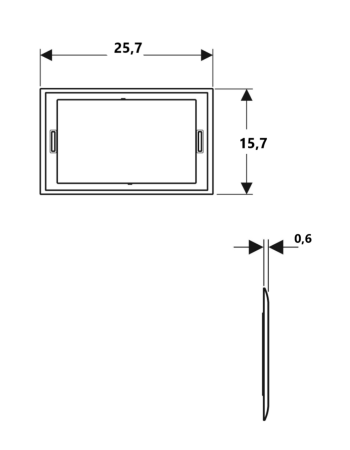 Рамка під кришку Geberit для змивної клавіші Sigma70, Square 115.623.QC.1