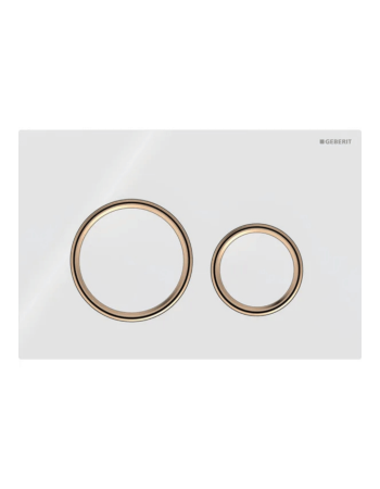 Клавіша змиву Geberit Sigma50 (ex Sigma21) для подвійного змиву, Round, 115.650.SI.1, червоне золото / біла