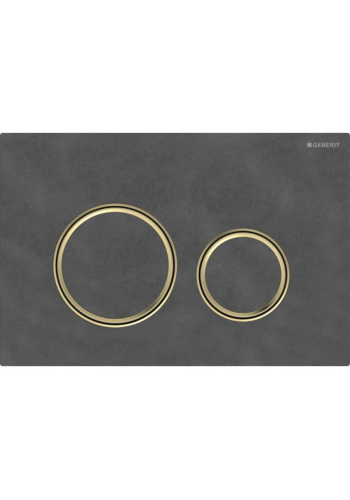 Клавіша змиву Geberit Sigma50 (ex Sigma21) для подвійного змиву, Round, 115.652.JM.1, червоне золото / сланець Mustang Клавіша змиву Geberit Sigma50 (ex Sigma21) для подвійного змиву, Round, 115.652.JM.1, червоне золото / сланець Mustang