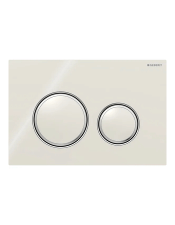 Клавіша змиву Geberit Sigma50 (ex Sigma21) для подвійного змиву, Round, 115.884.JL.1, хром/пісочно-сіра