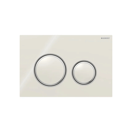 Клавіша змиву Geberit Sigma50 (ex Sigma21) для подвійного змиву, Round, 115.884.JL.1, хром/пісочно-сіра