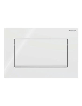 Клавіша змиву Geberit Sigma10 (ex Sigma30) з функцією старт/стоп, Square, з кріпленням на гвинтах, 115.893.KJ.1, біла