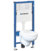 Комплект інсталяції Geberit Duofix PRO 20, 112 см, зі змивним бачком прихованого монтажу Delta 12 см, з підвісним унітазом Idol із сидінням і клавішою змиву Delta01 118.315.11.1 біла