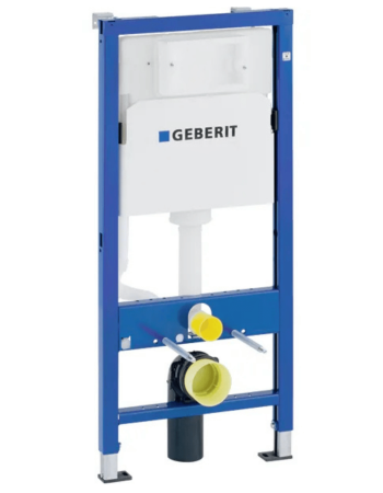 Інсталяція для підвісного унітаза Geberit Duofix Basic, 112 см, зі змивним бачком прихованого монтажу Delta 12 см, з кріпленням 458.103.00.1