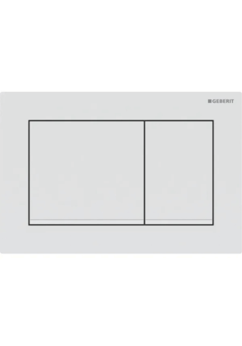 Клавіша змиву Geberit Omega20 (ex Omega30) для подвійного змиву, Square, 115.080.01.1, біла