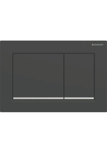 Клавіша змиву Geberit Omega20 (ex Omega30) для подвійного змиву, Square, 115.080.14.1, чорна/хром