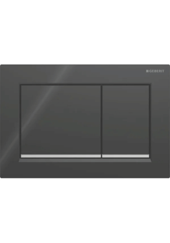 Клавіша змиву Geberit Omega20 (ex Omega30) для подвійного змиву, Square, 115.080.KM.1, чорна/хром
