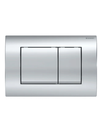 Клавіша змиву Geberit Delta20 (ex Delta30) для подвійного змиву, Square, 115.137.21.1, хром