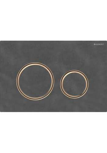 Клавіша змиву Geberit Sigma50 (ex Sigma21) для подвійного змиву, Round, 115.650.JM.1, червоне золото / сланець Mustang