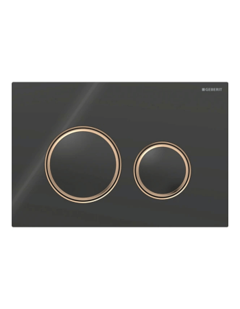 Клавіша змиву Geberit Sigma50 (ex Sigma21) для подвійного змиву, Round, 115.650.SJ.1, червоне золото / чорна