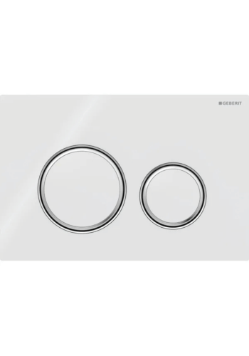 Клавіша змиву Geberit Sigma50 (ex Sigma21) для подвійного змиву, Round, 115.884.SI.1, хром/біла Клавіша змиву Geberit Sigma50 (ex Sigma21) для подвійного змиву, Round, 115.884.SI.1, хром/біла