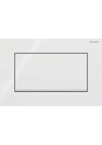 Клавіша змиву Geberit Sigma10 (ex Sigma30) з функцією старт/стоп, Square, з кріпленням на гвинтах, 115.893.KJ.1, біла