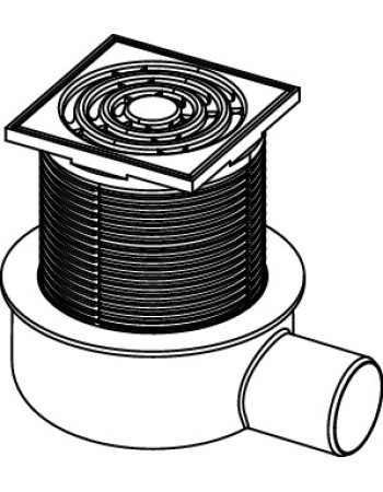Комплект дренажного трапа TECEdrainpoint S50 3601050, екстраплоский, без фланця