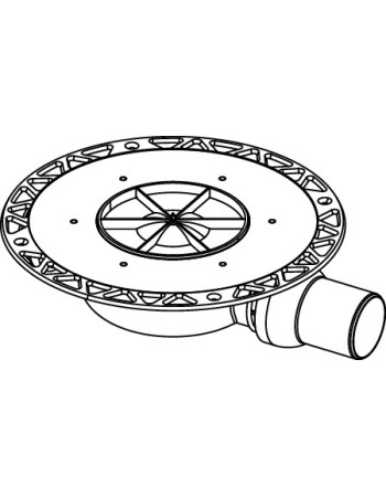 Дренажний трап TECEdrainpoint S DN50 3601400, низький, з універсальним фланцем Seal System
