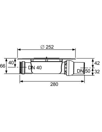 Дренажний трап TECEdrainpoint S DN50 3601400, низький, з універсальним фланцем Seal System