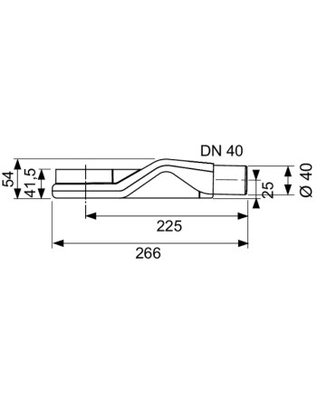 Надплоский сифон TECEdrainline 650004, боковий DN40, 0,5 л/с