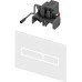 Панель змиву для унітаза TECElux Mini 9240960, скло біле, сенсорна