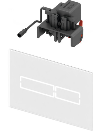 Панель змиву для унітаза TECElux Mini 9240961, скло чорне, сенсорна