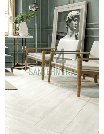 Керамограніт TEO Ceramics Bianco White 19,8х120 матова