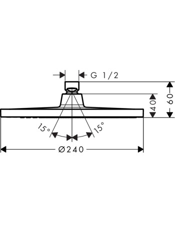 Верхній душ 240 1jet hansgrohe Crometta S, 26723670