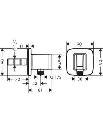 Шлангове з’єднання hansgrohe FixFit Q, 26887700