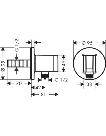 Шлангове з’єднання hansgrohe FixFit S, 26888340