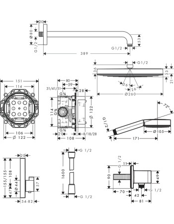 Шлангове з’єднання hansgrohe FixFit E, 26889670