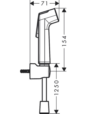 Гігієнічний душ зі шлангом і тримачем hansgrohe Bidette, 29234000