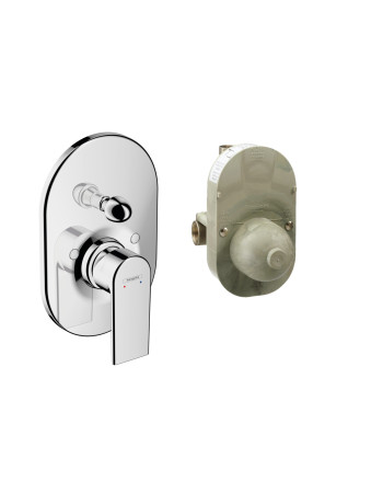 Змішувач прихованого монтажу для ванни з прихованою частиною hansgrohe Vernis Shape, 71472000