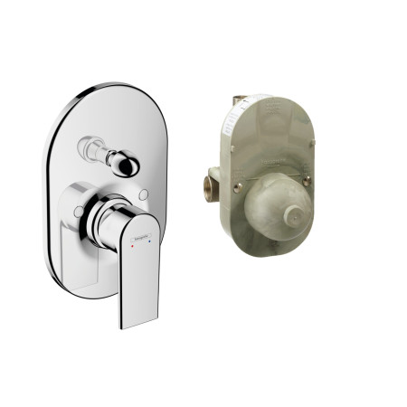 Змішувач прихованого монтажу для ванни з прихованою частиною hansgrohe Vernis Shape, 71472000
